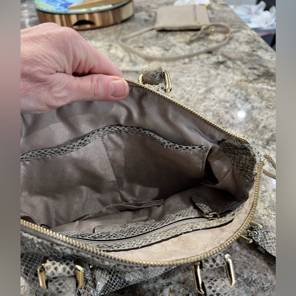 Michael Kors Python Embossed Leather Satchel Shoulder bag - Picture 6 of 6